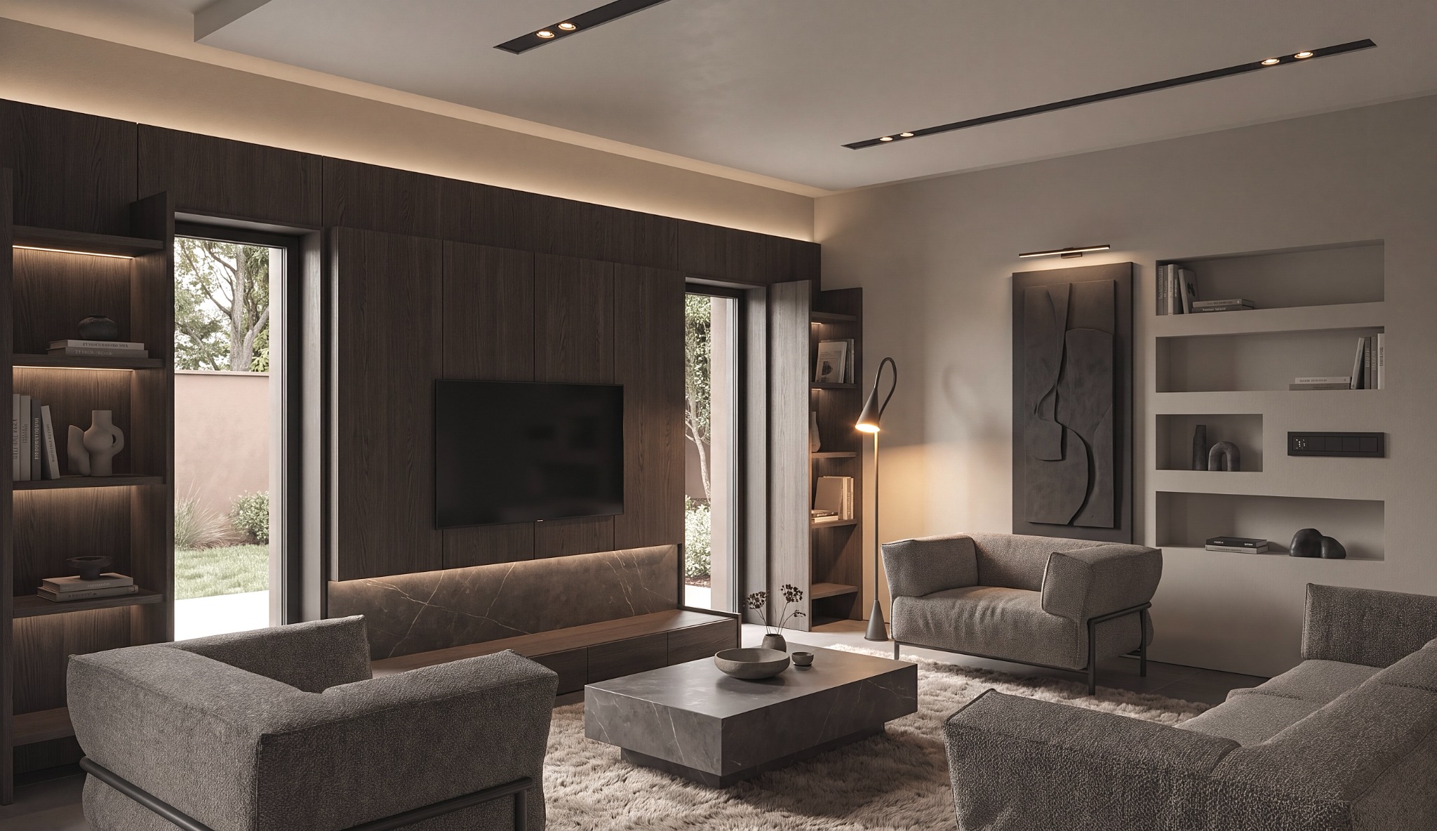 Yeşiltepe, Didim villa salon tasarımı